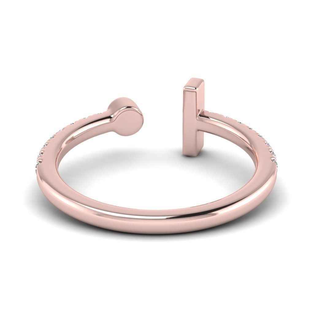 Jewelry alphabet ring I 3D print model_18