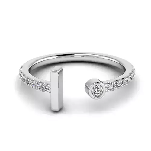 Jewelry alphabet ring I 3D print model