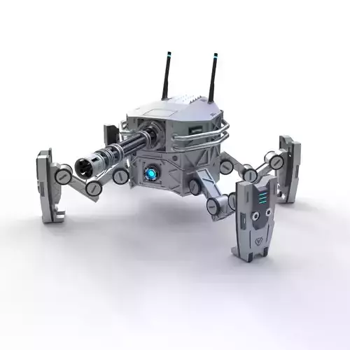 Spider Mech Low-poly 3D model