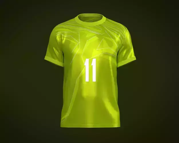 Soccer Football Neon Green color Jersey Player-11