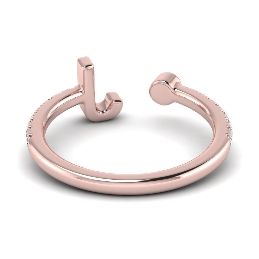 Jewelry alphabet ring J 3D print model_10