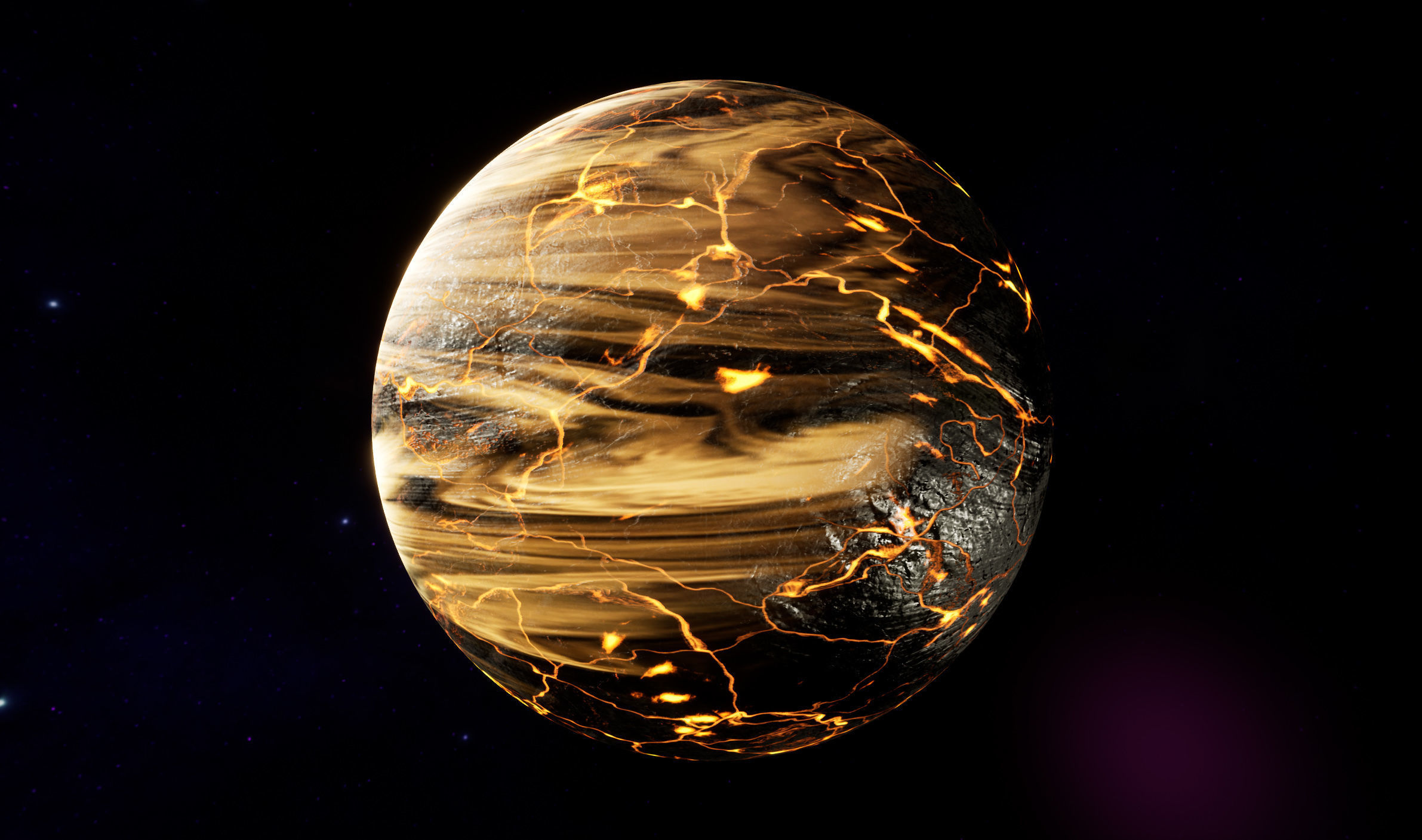Sci-Fi Planets Pack vol 2 Low-poly 3D model_22
