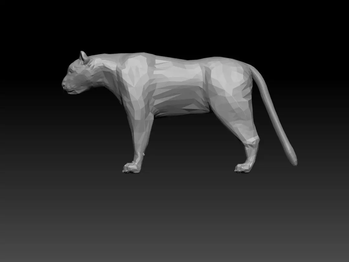 Panther Black Free low-poly 3D model