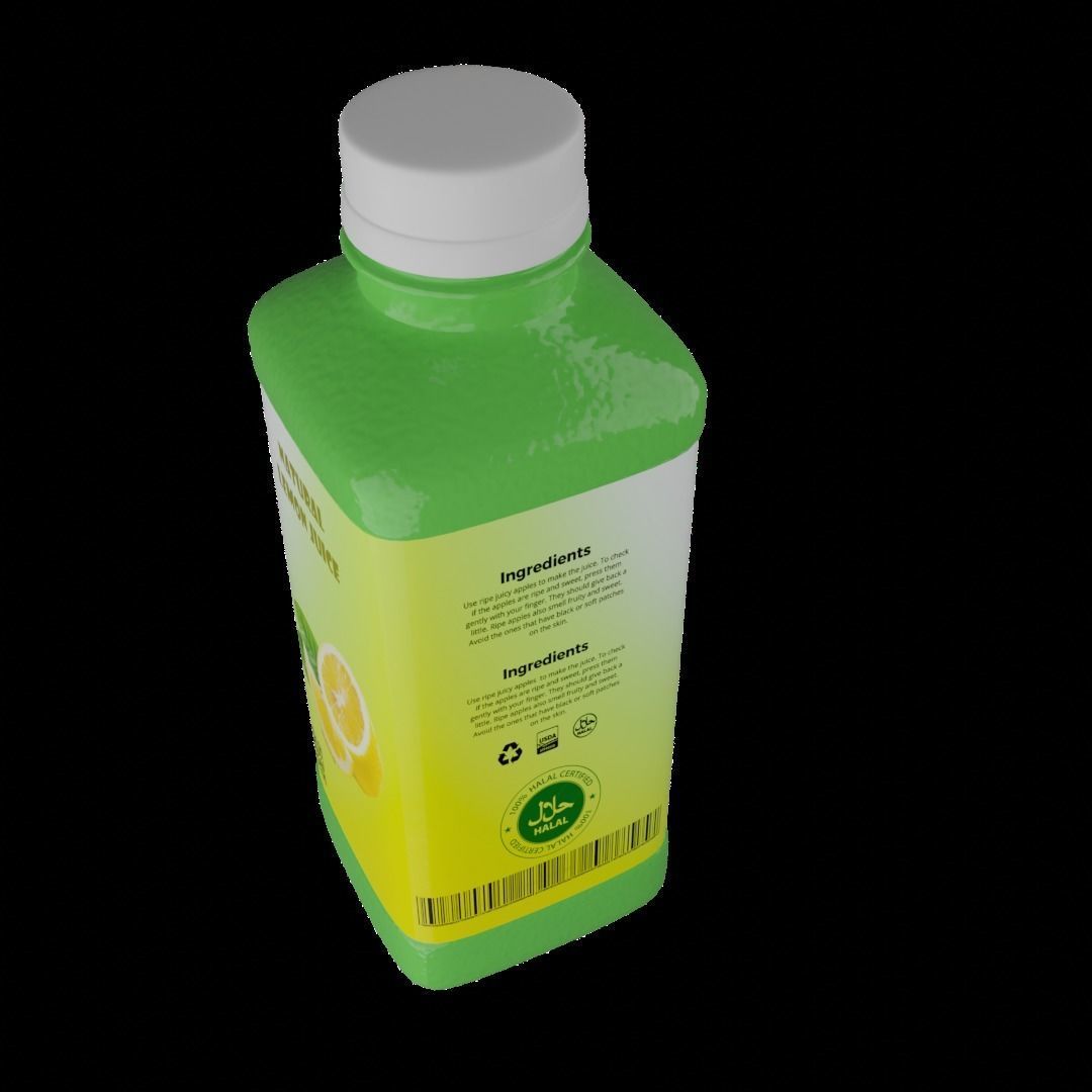 Lemon Juice Bottle 3D model_5