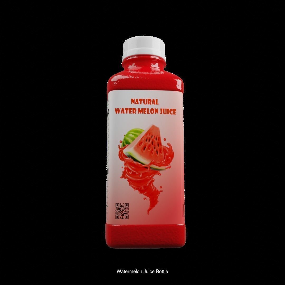Multiple Flavoured Juice Bottles 3D Model Collection_3