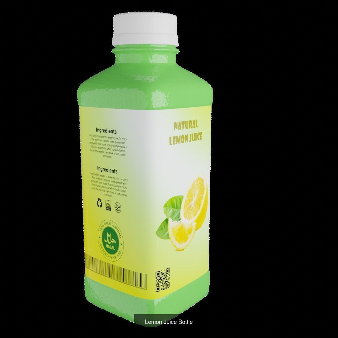 Multiple Flavoured Juice Bottles 3D Model Collection_5