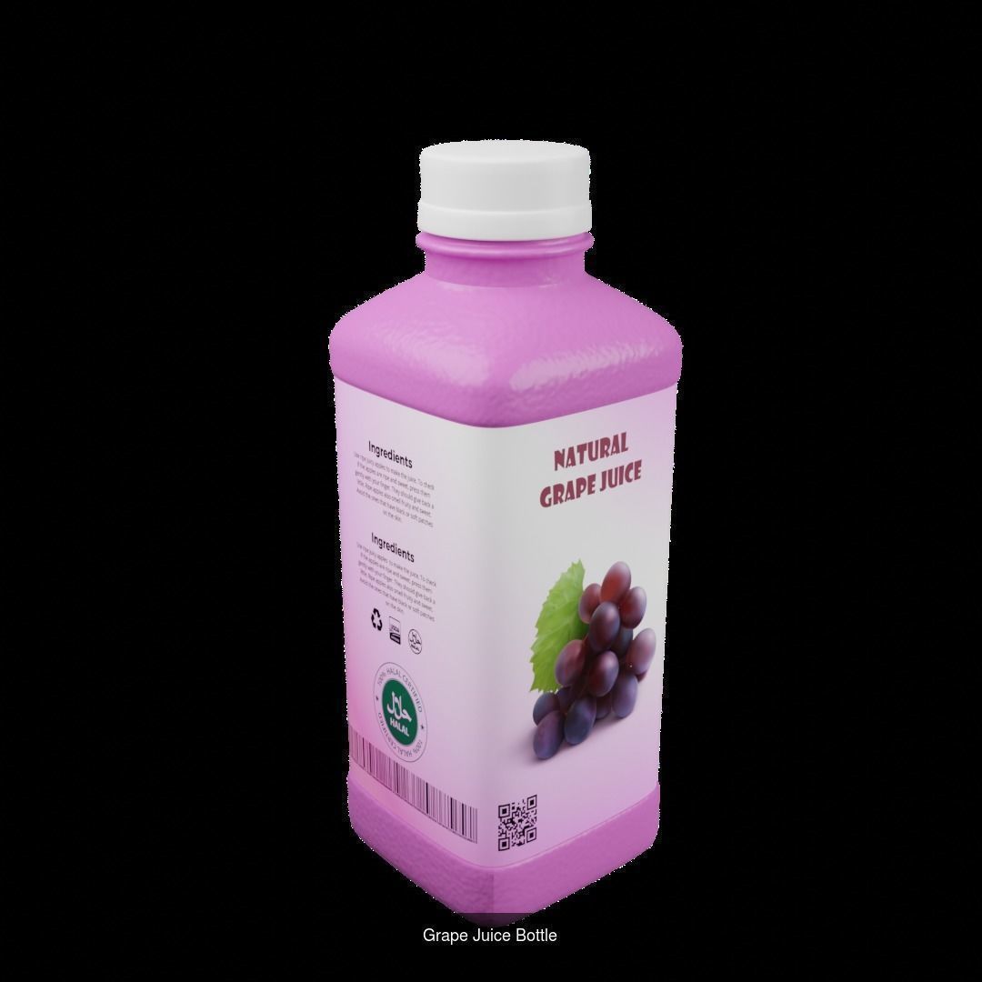 Multiple Flavoured Juice Bottles 3D Model Collection_2