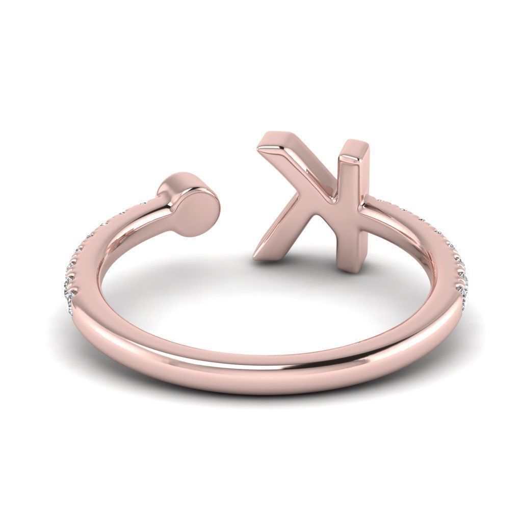 Jewelry alphabet ring K 3D print model_18