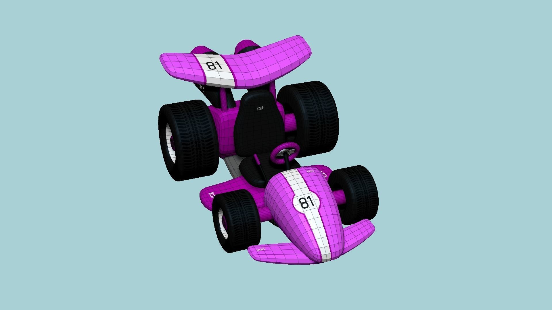 10 Cartoon Karts Pink Collection - Vehicle Racing Design _17