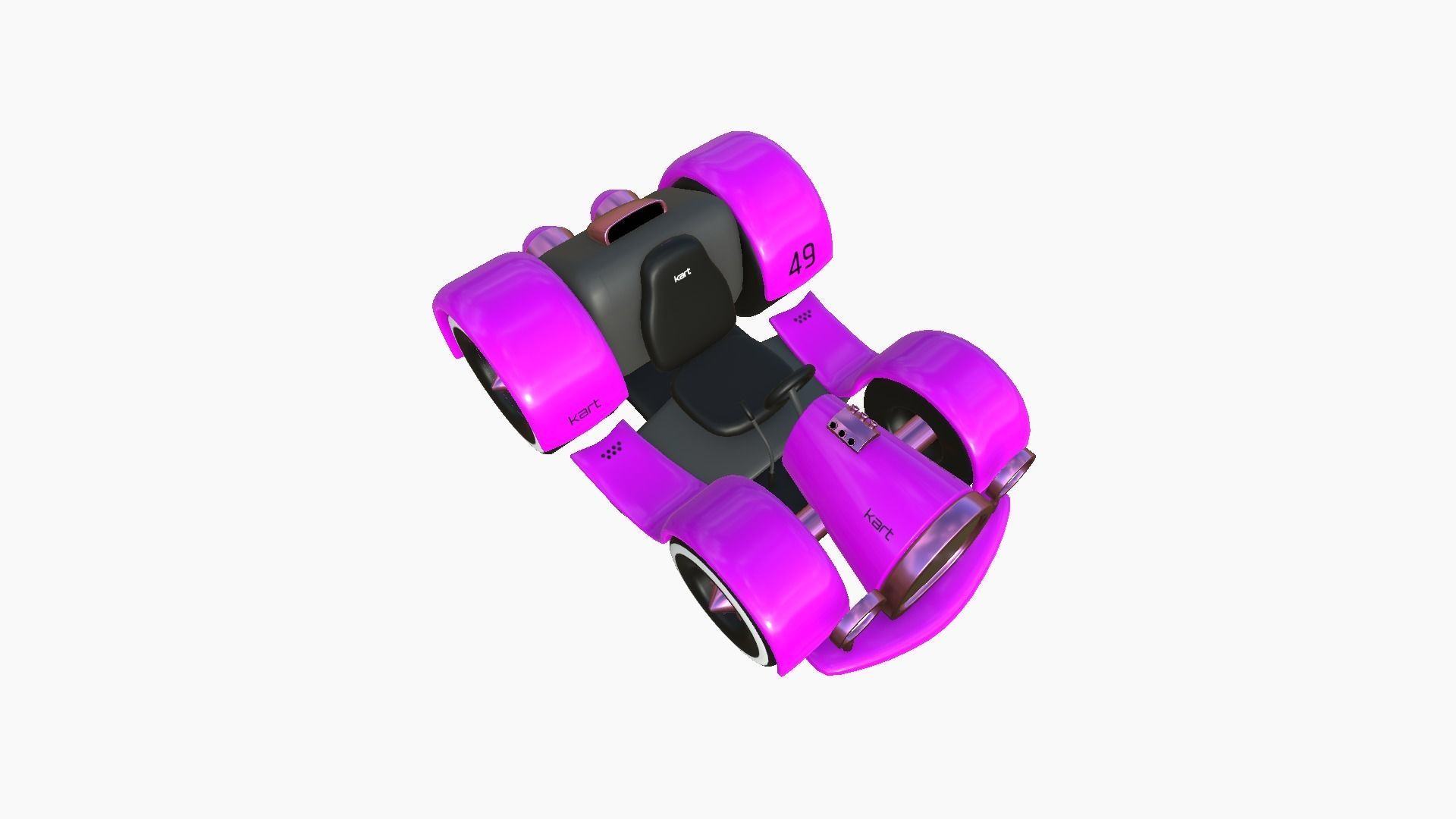 10 Cartoon Karts Pink Collection - Vehicle Racing Design _45