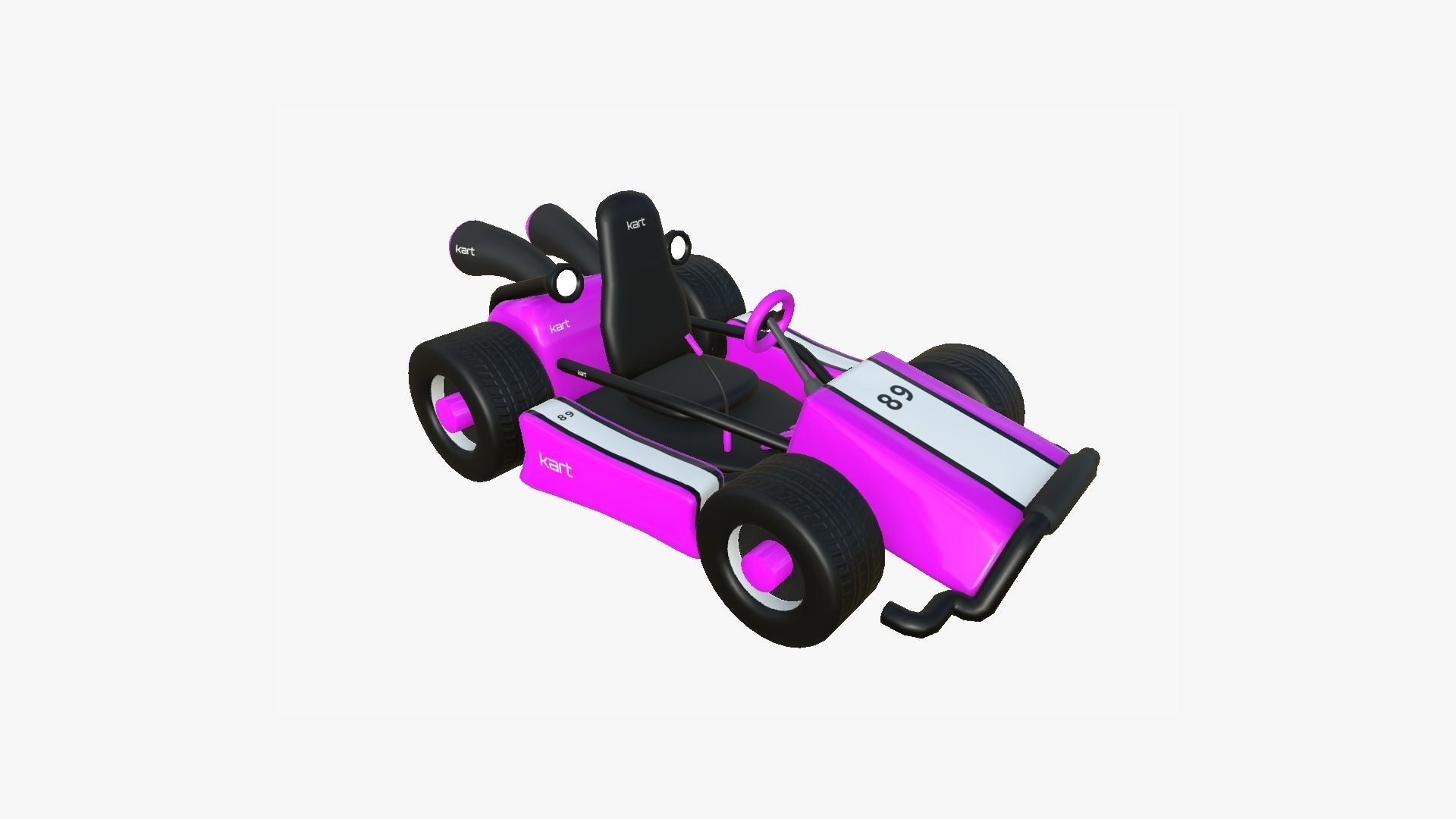 10 Cartoon Karts Pink Collection - Vehicle Racing Design _79