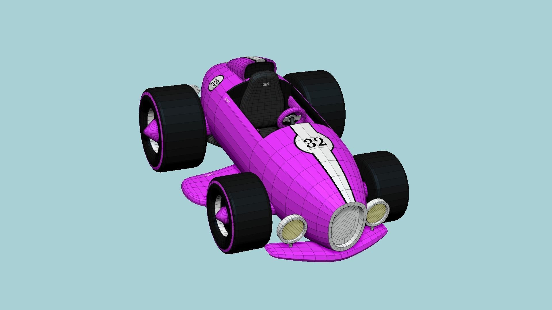 10 Cartoon Karts Pink Collection - Vehicle Racing Design _27