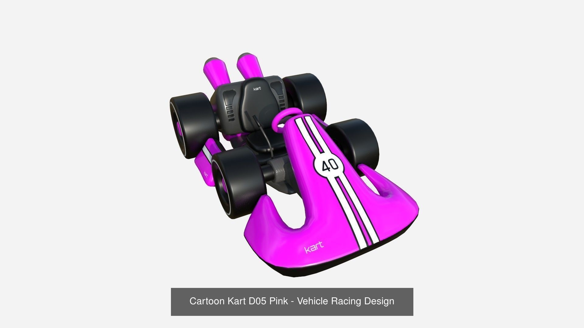 10 Cartoon Karts Pink Collection - Vehicle Racing Design _5