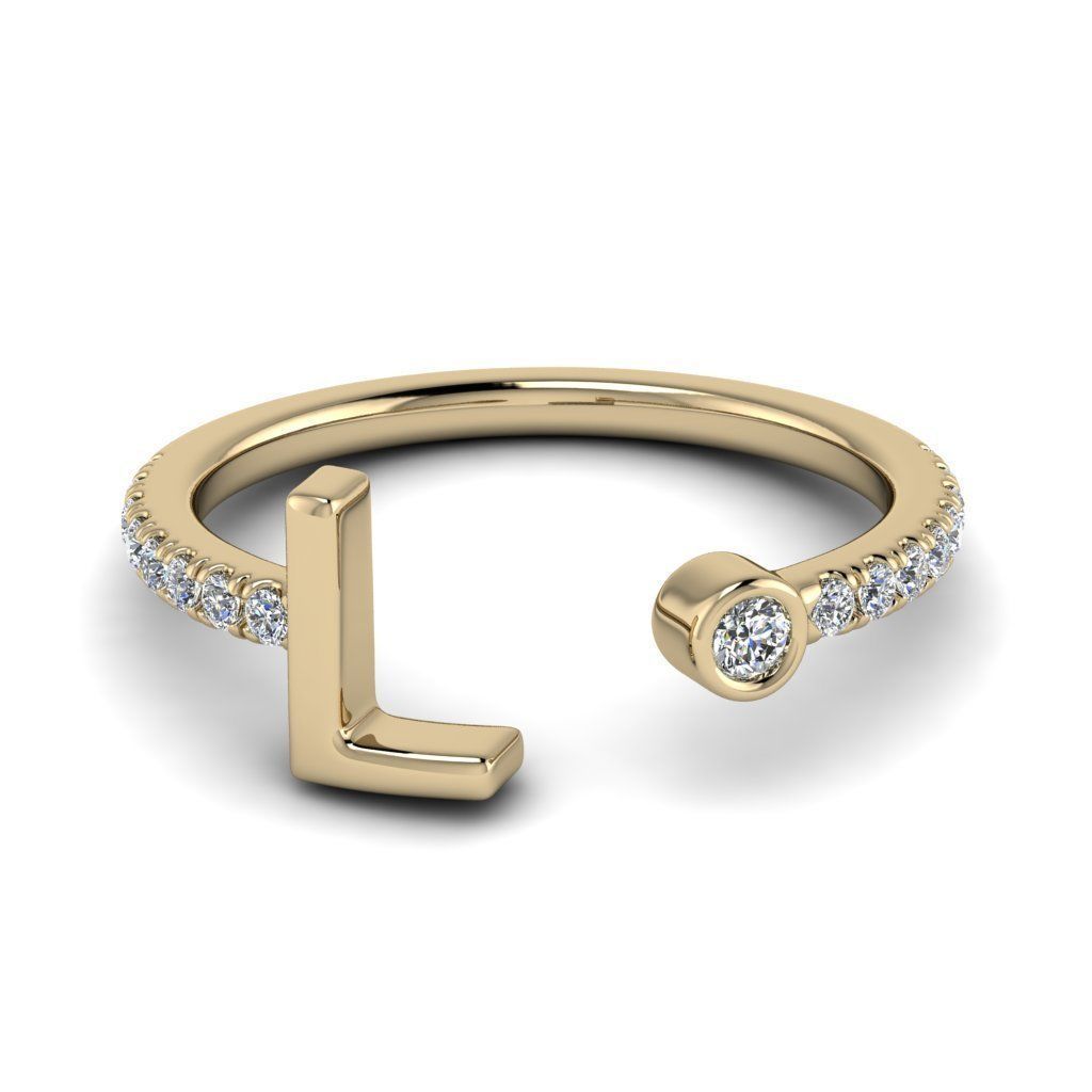 Jewelry alphabet ring L 3D print model_28