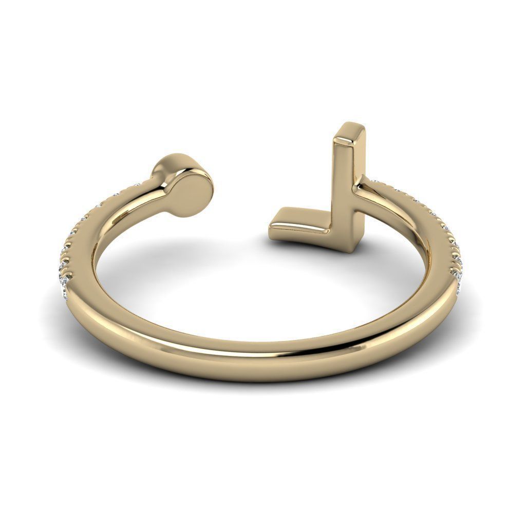 Jewelry alphabet ring L 3D print model_12
