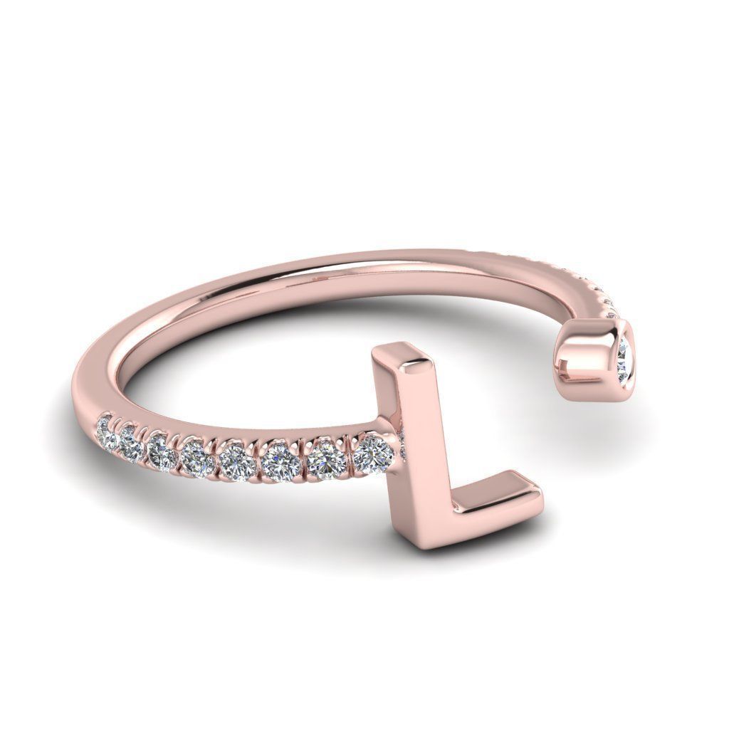 Jewelry alphabet ring L 3D print model_31