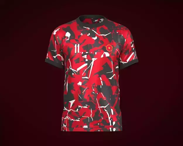 Soccer Football Red and Ash color Jersey Player-11