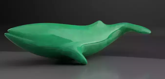A Whale stone sculpture