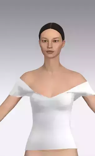 white color fabric v neckline blouse