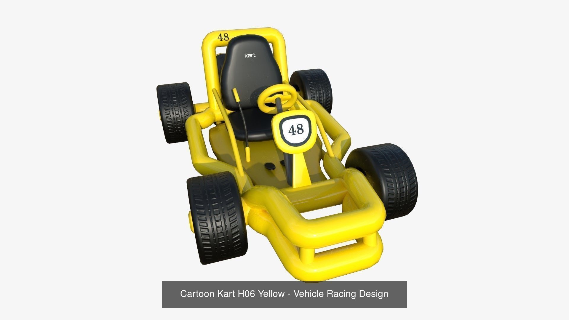 10 Cartoon Karts Yellow Collection - Vehicle Racing Design _9