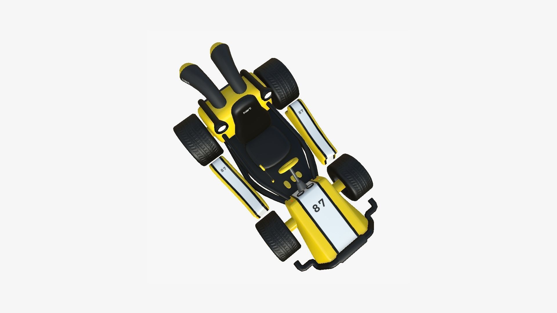 10 Cartoon Karts Yellow Collection - Vehicle Racing Design _77