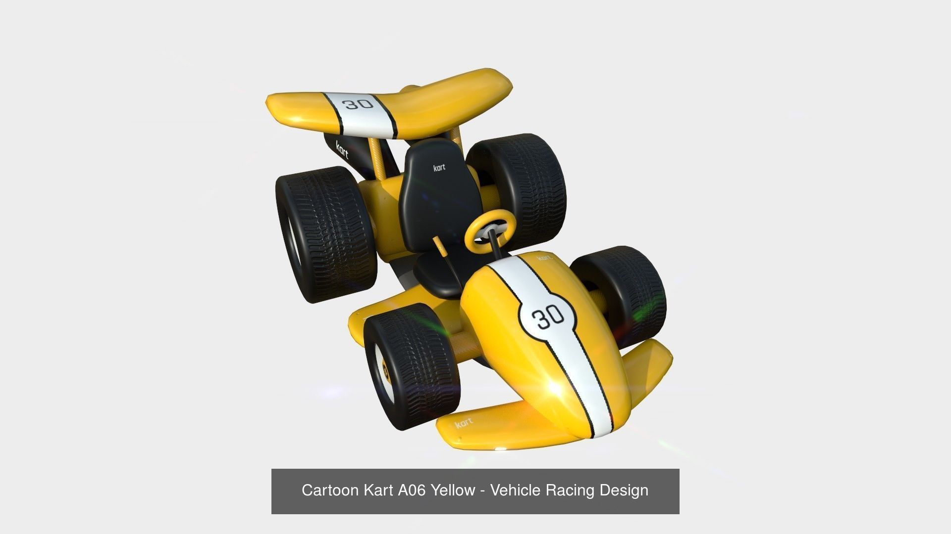 10 Cartoon Karts Yellow Collection - Vehicle Racing Design _2