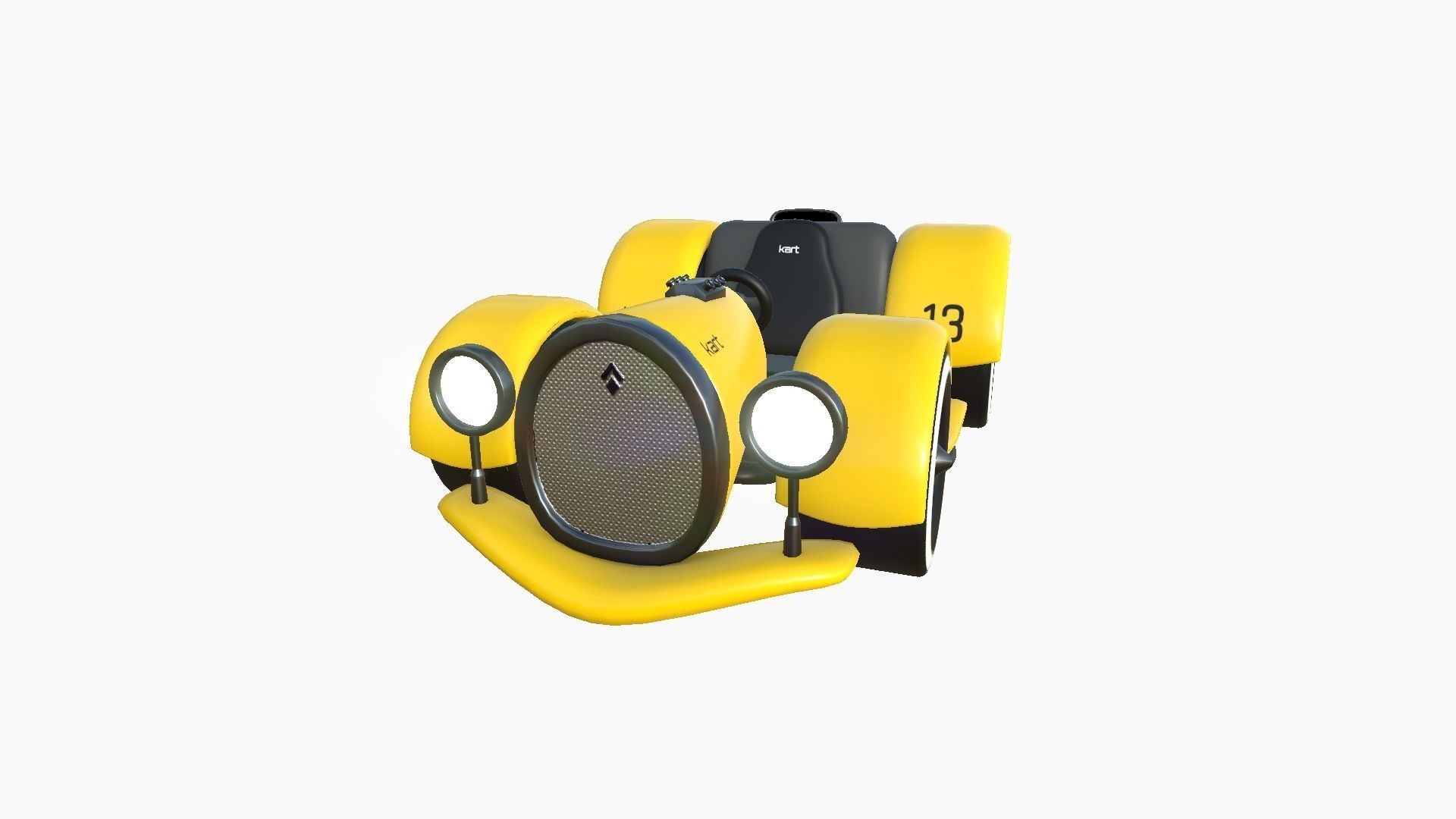 10 Cartoon Karts Yellow Collection - Vehicle Racing Design _46