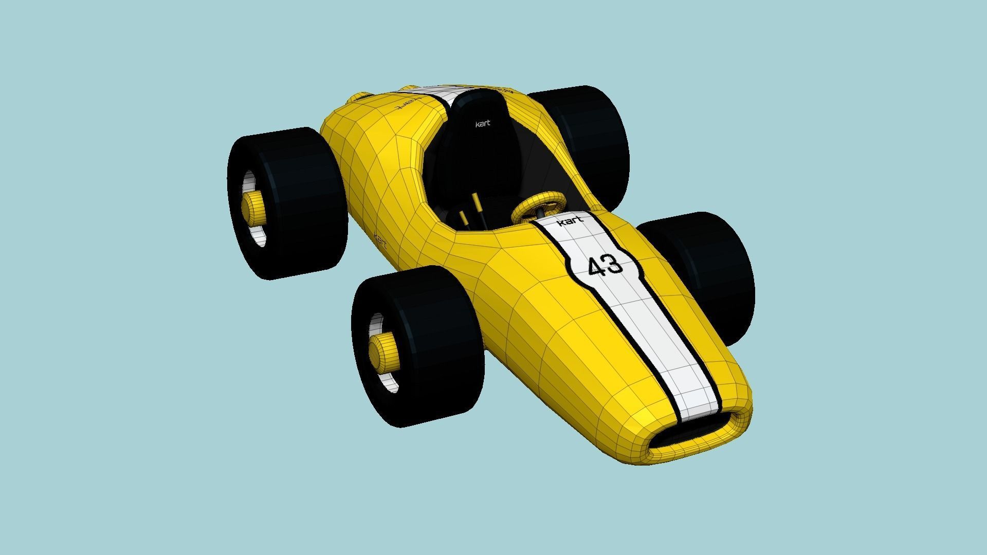 10 Cartoon Karts Yellow Collection - Vehicle Racing Design _57