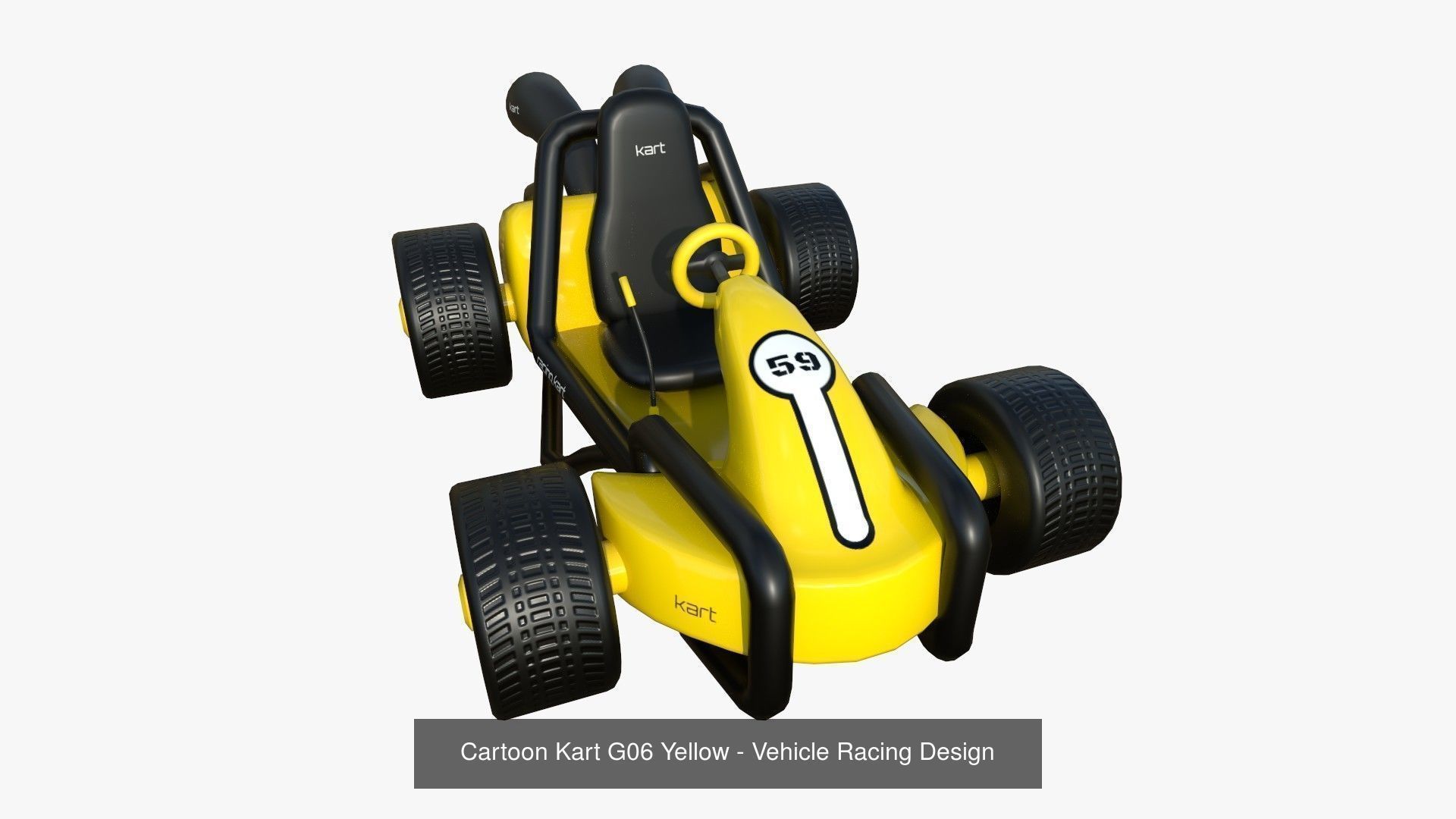 10 Cartoon Karts Yellow Collection - Vehicle Racing Design _8