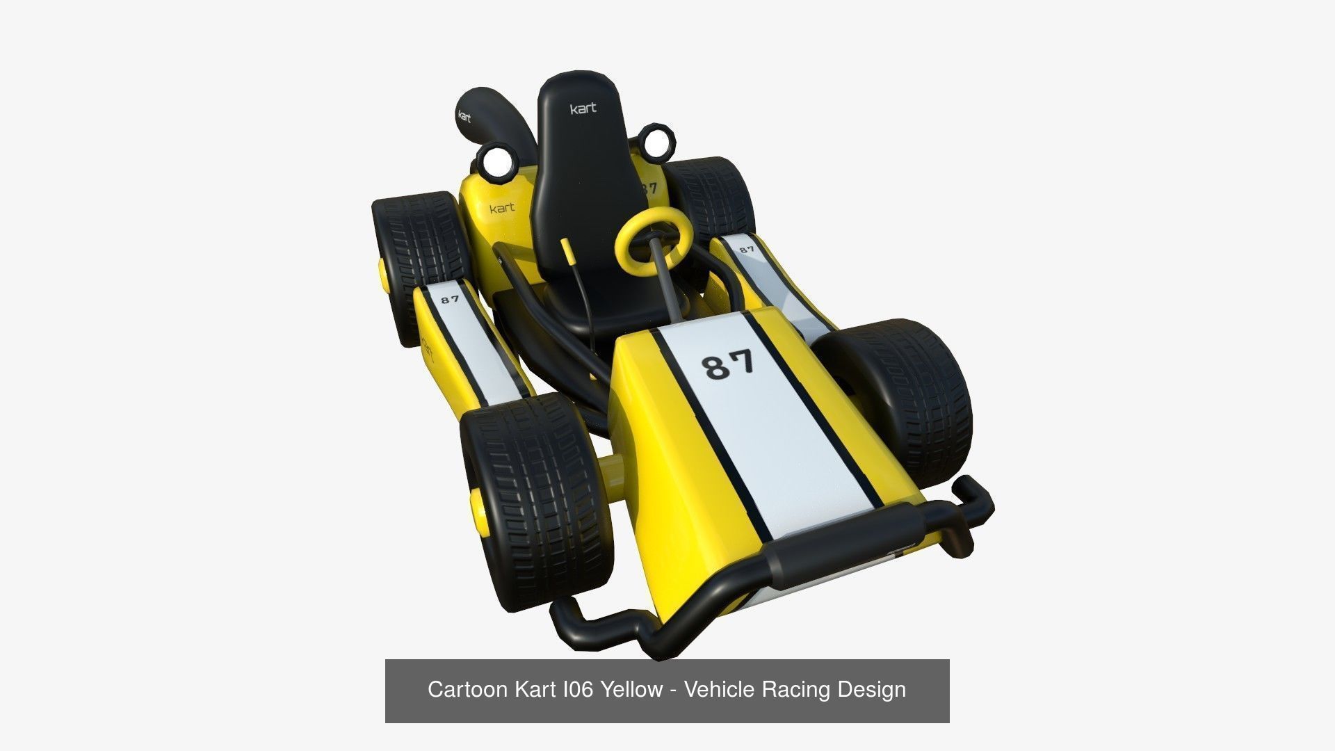 10 Cartoon Karts Yellow Collection - Vehicle Racing Design _11