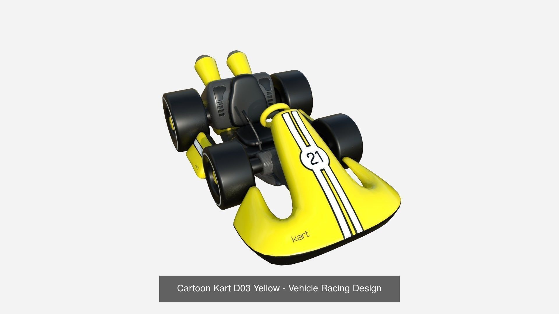 10 Cartoon Karts Yellow Collection - Vehicle Racing Design _4