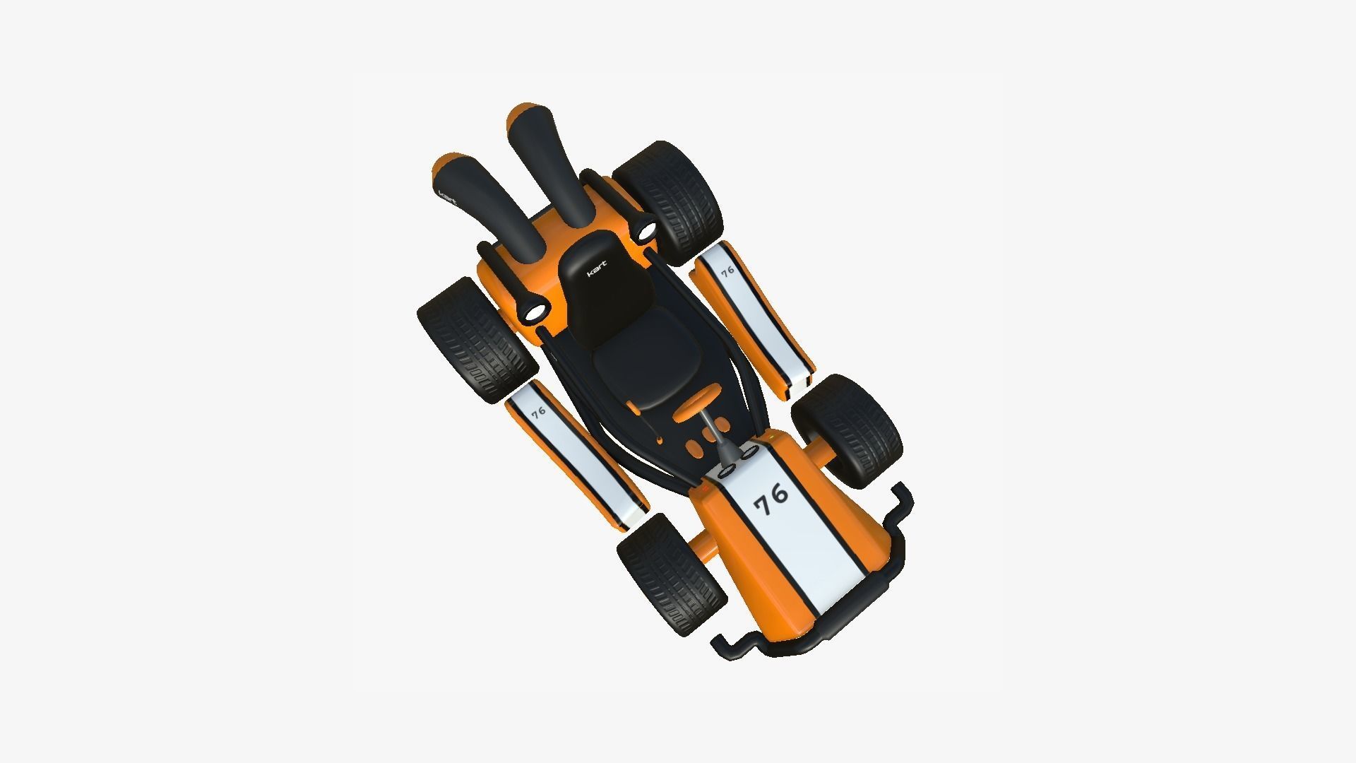 10 Cartoon Karts Orange Collection - Vehicle Racing Design _79