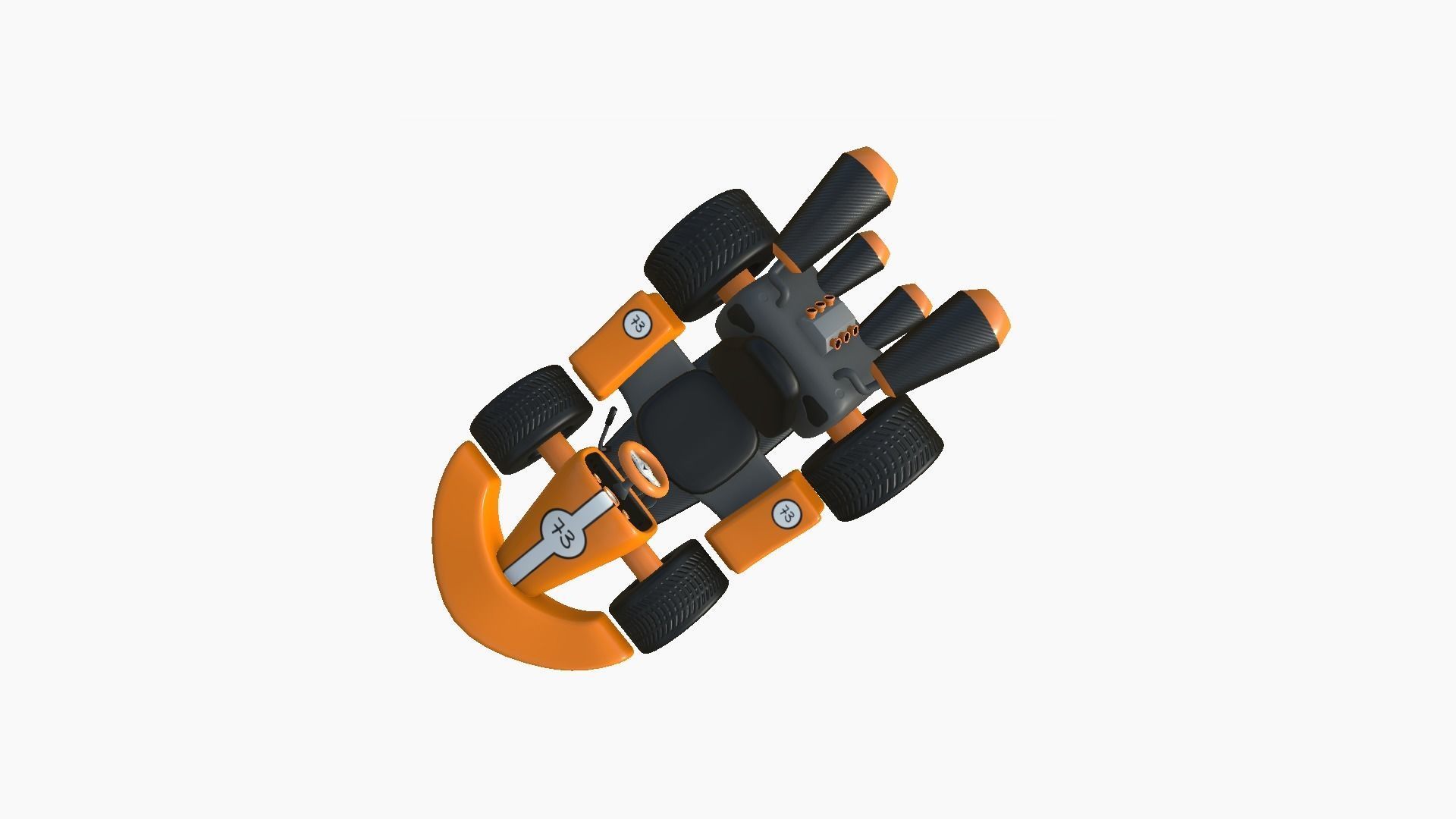 10 Cartoon Karts Orange Collection - Vehicle Racing Design _32