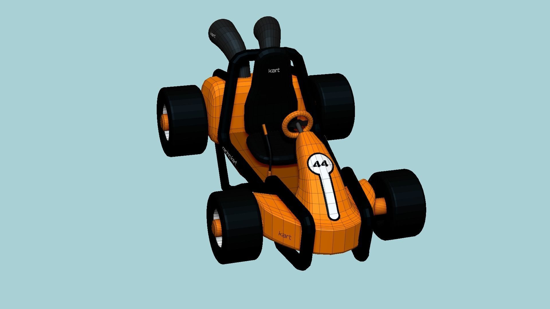 10 Cartoon Karts Orange Collection - Vehicle Racing Design _68