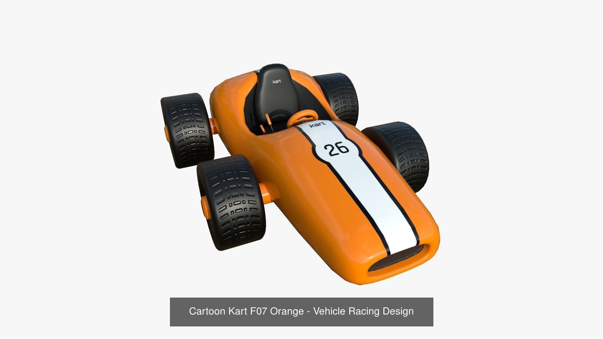 10 Cartoon Karts Orange Collection - Vehicle Racing Design _9