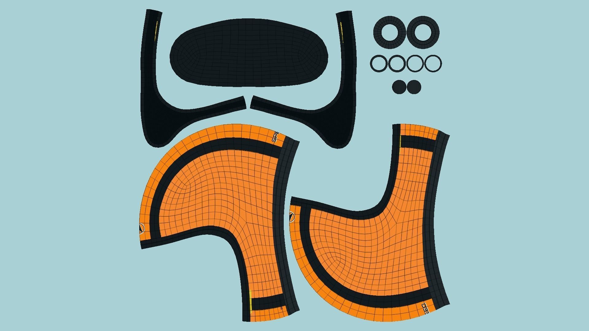 10 Cartoon Karts Orange Collection - Vehicle Racing Design _97