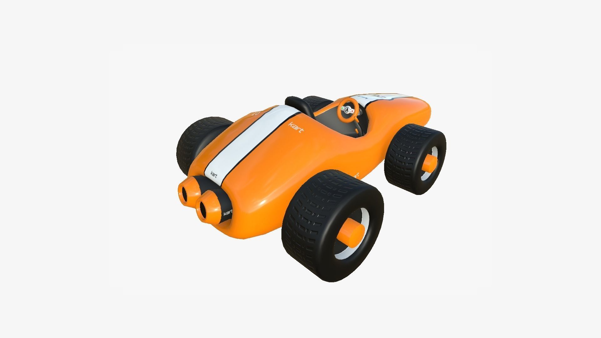 10 Cartoon Karts Orange Collection - Vehicle Racing Design _54