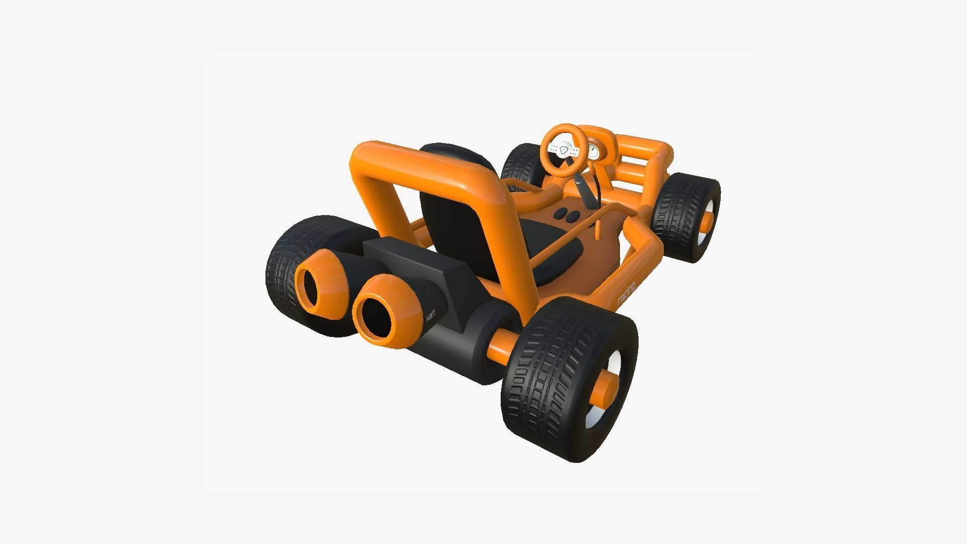 10 Cartoon Karts Orange Collection - Vehicle Racing Design _70