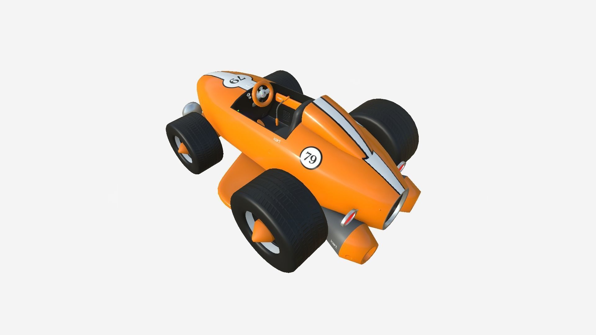 10 Cartoon Karts Orange Collection - Vehicle Racing Design _24