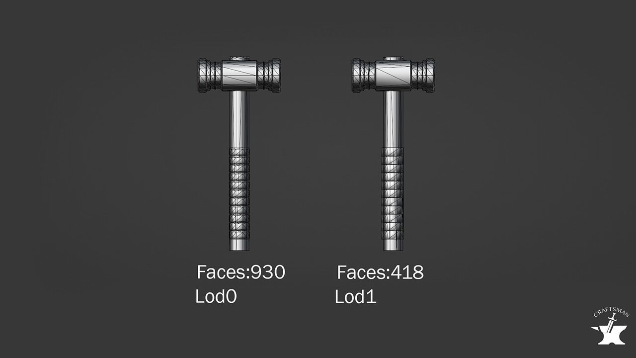 Anvil Forge Pack Low-poly 3D model_14