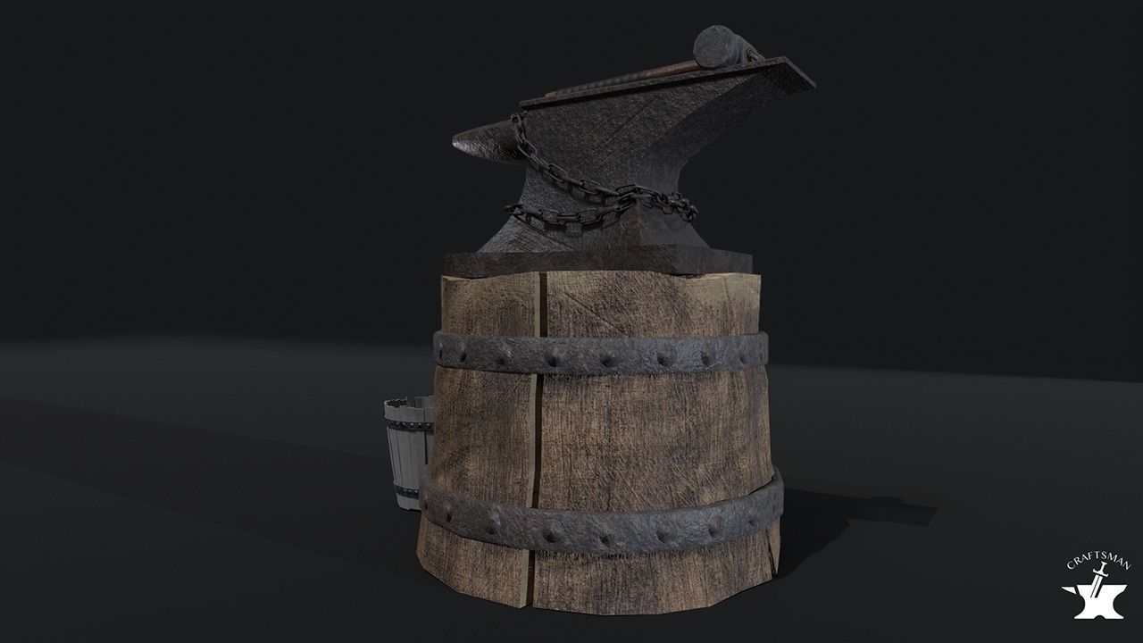 Anvil Forge Pack Low-poly 3D model_2