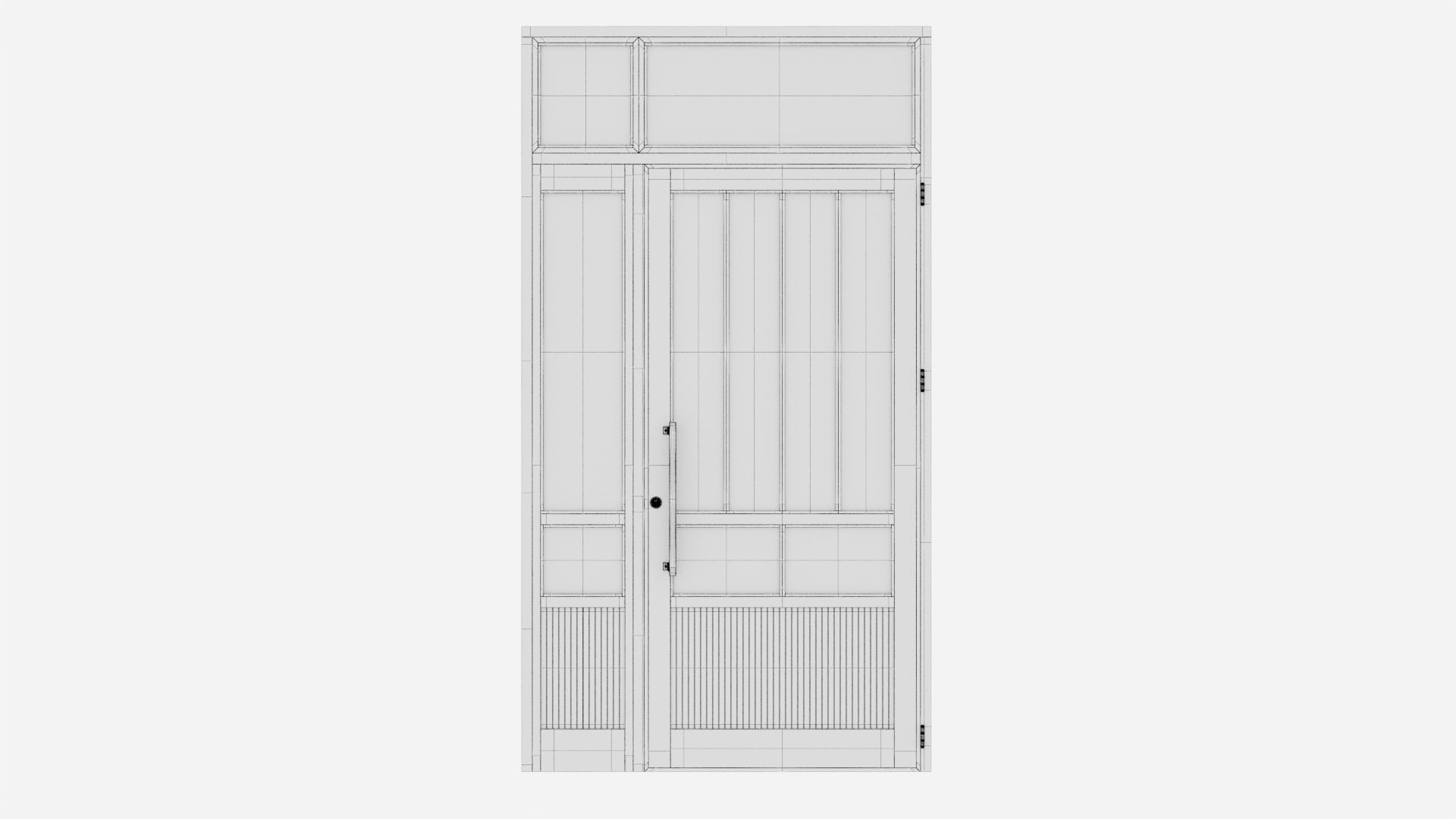 Aluminium door 198 3D model_5
