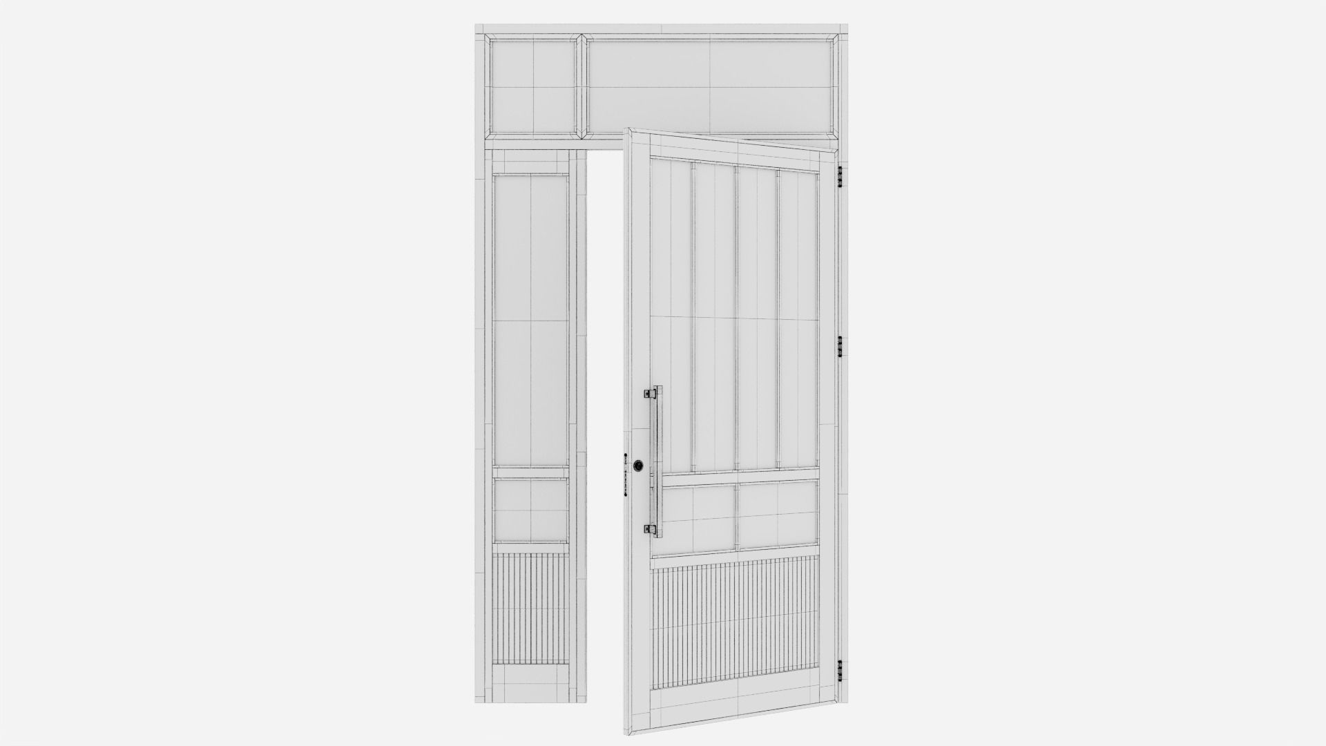 Aluminium door 198 3D model_6