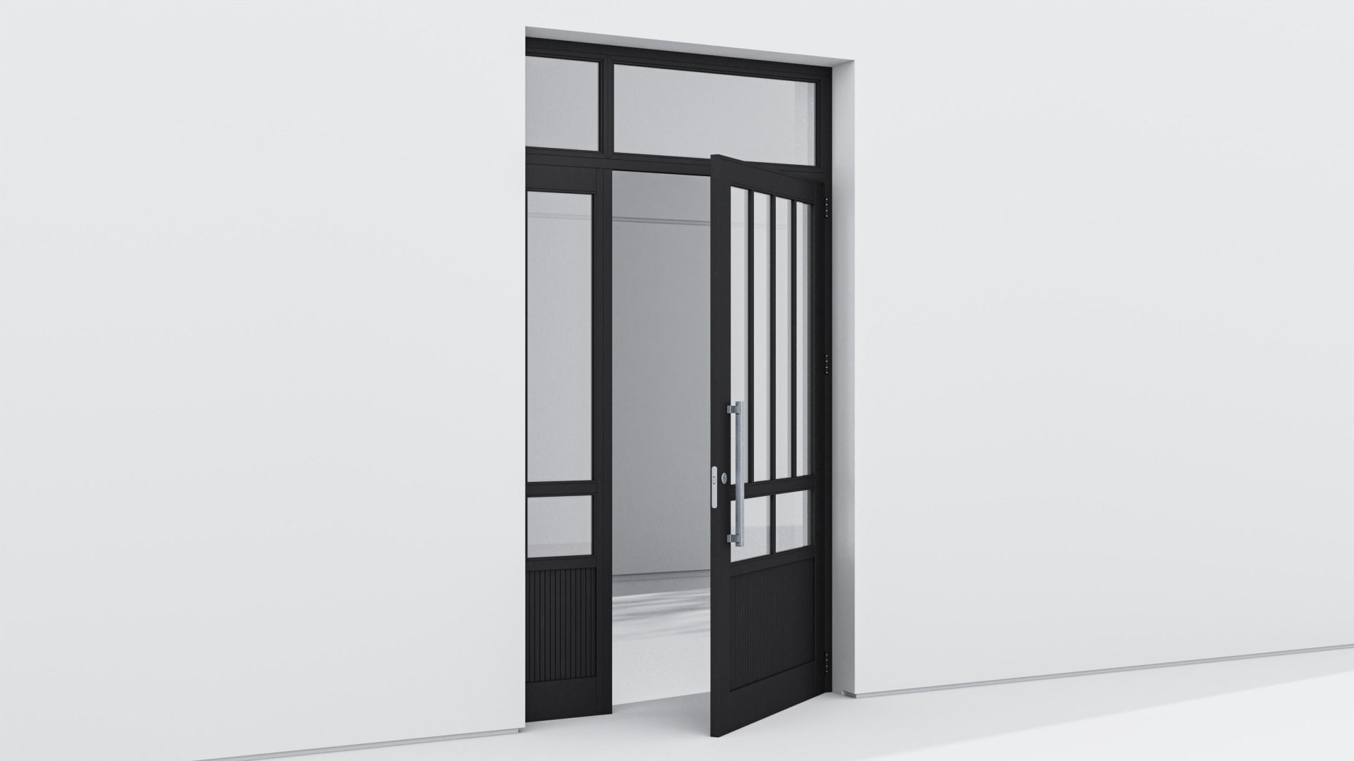 Aluminium door 198 3D model_3