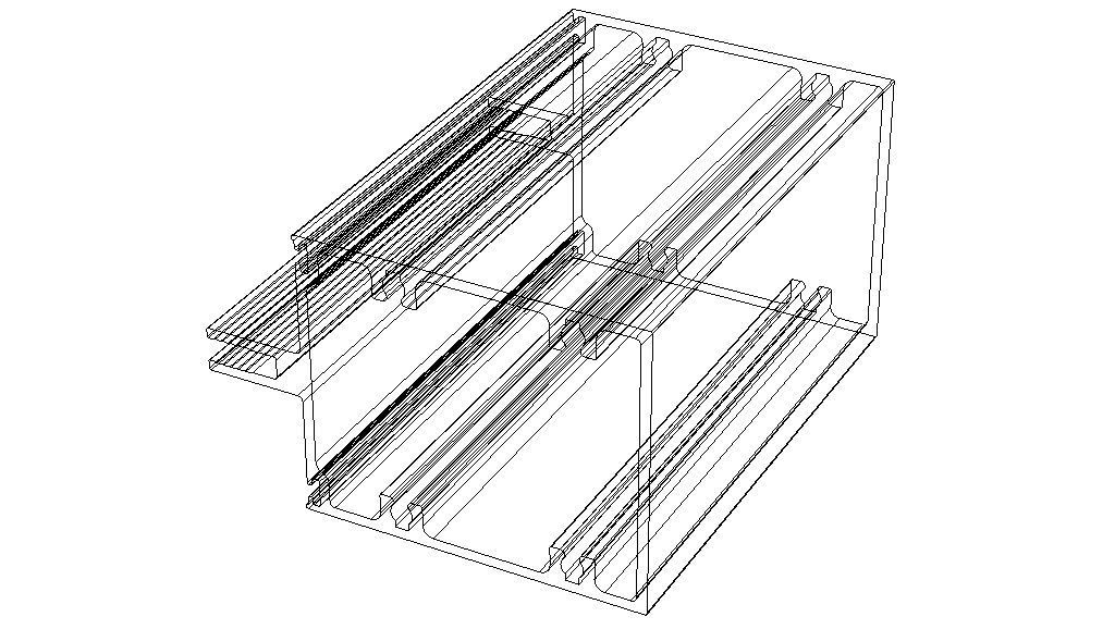 Aluminum Extruded Intermediate Horizontal Mullions MOD AL-056cw Low-poly 3D model_4