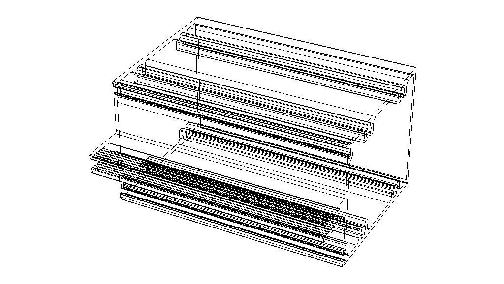 Aluminum Extruded Intermediate Horizontal Mullions MOD AL-056cw Low-poly 3D model_12