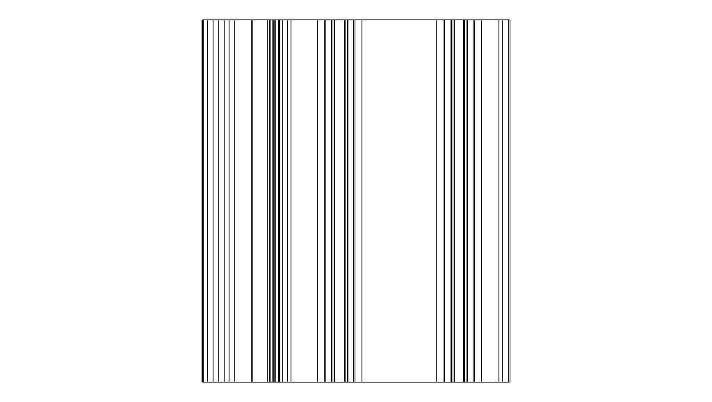 Aluminum Extruded Intermediate Horizontal Mullions MOD AL-056cw Low-poly 3D model_7