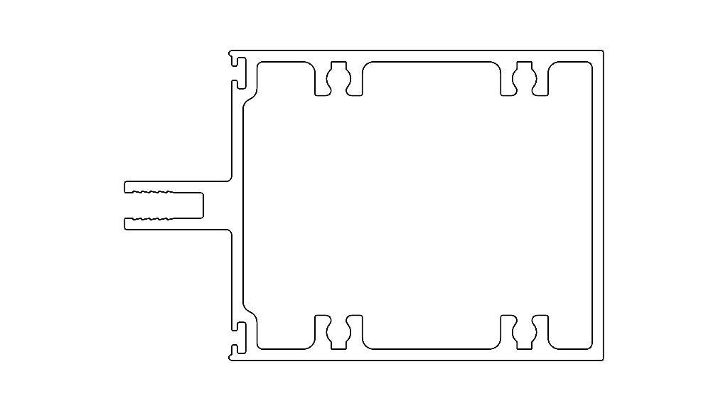 Aluminum Extruded Intermediate Horizontal Mullions MOD AL-056cw Low-poly 3D model_8
