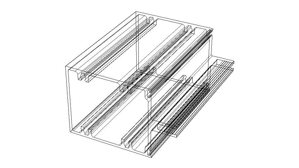 Aluminum Extruded Intermediate Horizontal Mullions MOD AL-056cw Low-poly 3D model_18