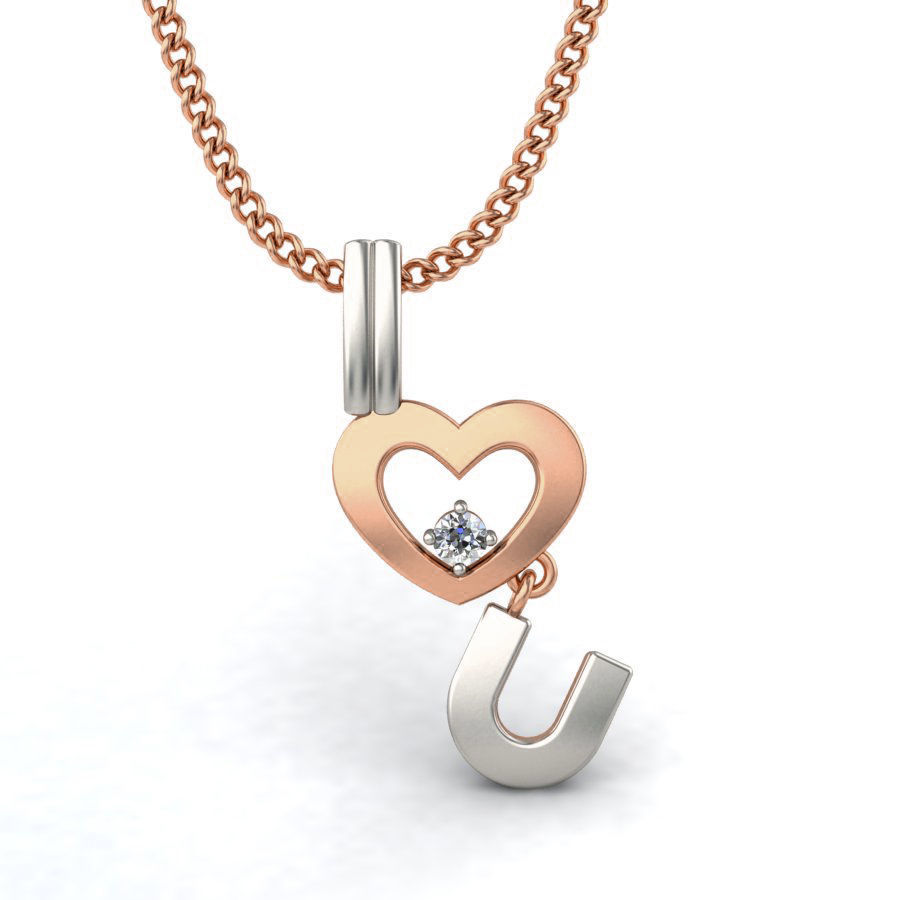 Light wt I Love You Charms Pendant 3dm stl render Detail 3D print model_13